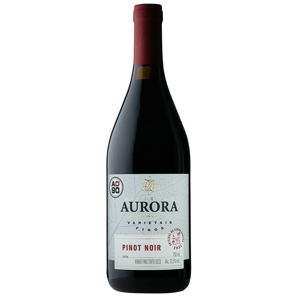 Garrafa de vinho Aurora Pinot Noir