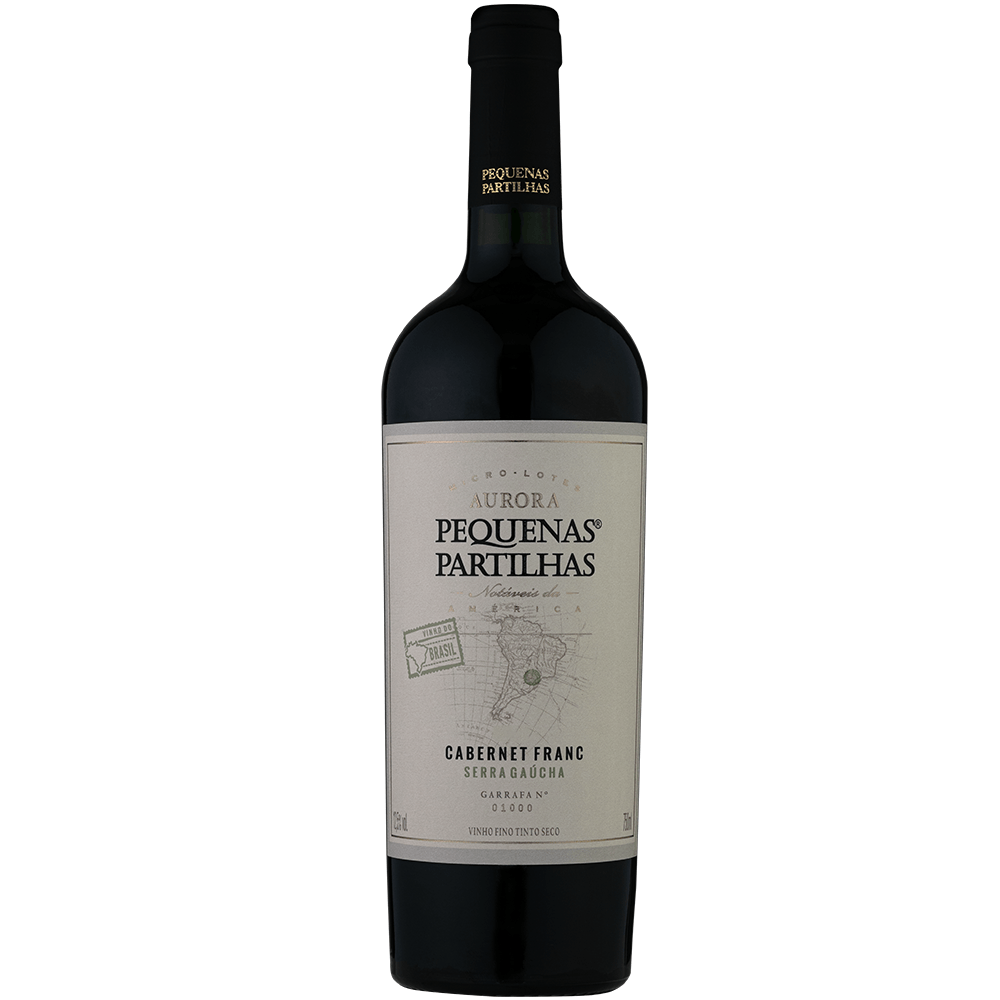 Garrafa Aurora Pequenas Partilhas Cabernet Franc Serra Gaúcha