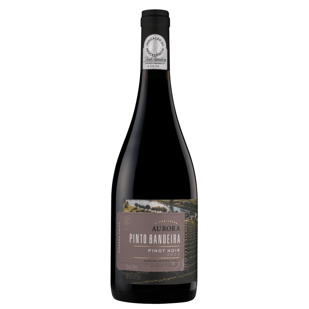 Garrafa de vinho Aurora Pinto Bandeira Pinot Noir 2022